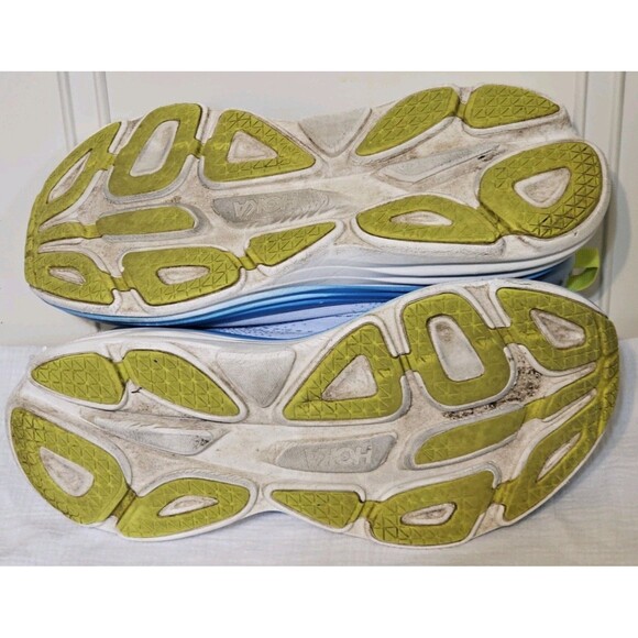 Size 11 2E - Hoka One One Bondi 8 Wide Blue Worn, No Box - Picture 6 of 8